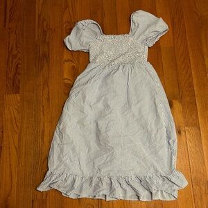 Jcrew Midi Tiered Midi Dress with Puffed Sleeves